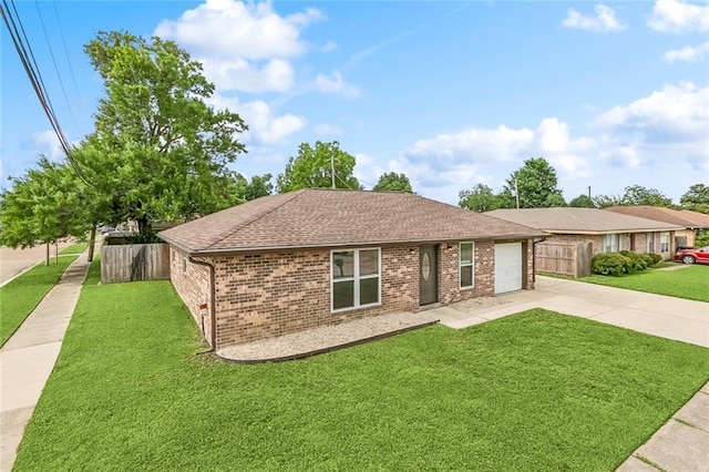 1828 San Francisco Rd, La Place, LA 70068 - ranch-style house featuring driveway, a shingled roof, an attached garage, and brick siding