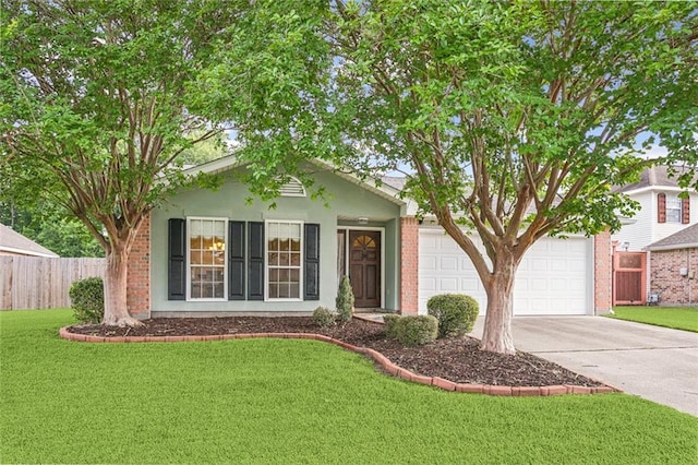 416 Spartan Loop, Slidell, LA 70458 - ranch-style home with driveway, an attached garage, and brick siding