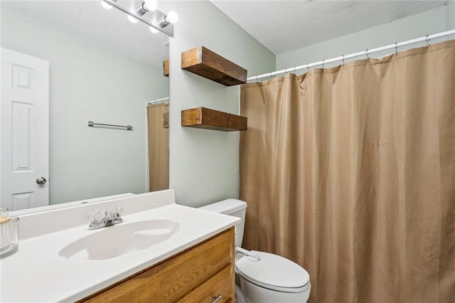 416 Spartan Loop, Slidell, LA 70458 - bathroom with a textured ceiling, vanity, and a shower with curtain