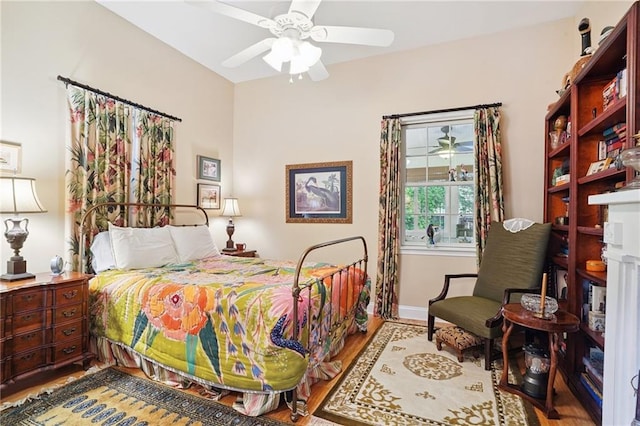626 Independence St, New Orleans, LA 70117 - bedroom with wood finished floors and ceiling fan