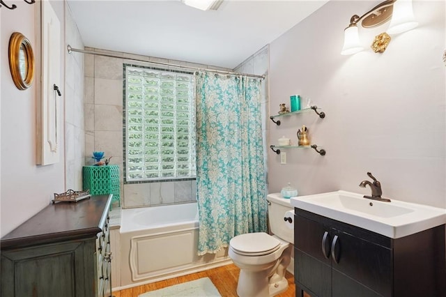626 Independence St, New Orleans, LA 70117 - bathroom with wood finished floors, vanity, and shower / bath combo