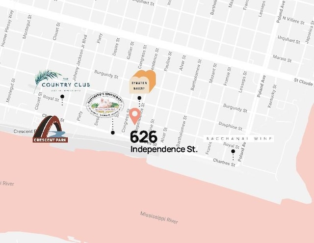 626 Independence St, New Orleans, LA 70117 - map / location