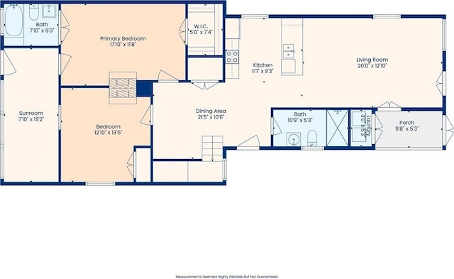 626 Independence St, New Orleans, LA 70117 - view of home floor plan