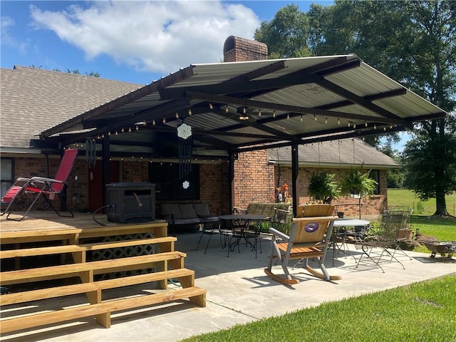 74258 N River Rd, Kentwood, LA 70444 - view of patio featuring a deck