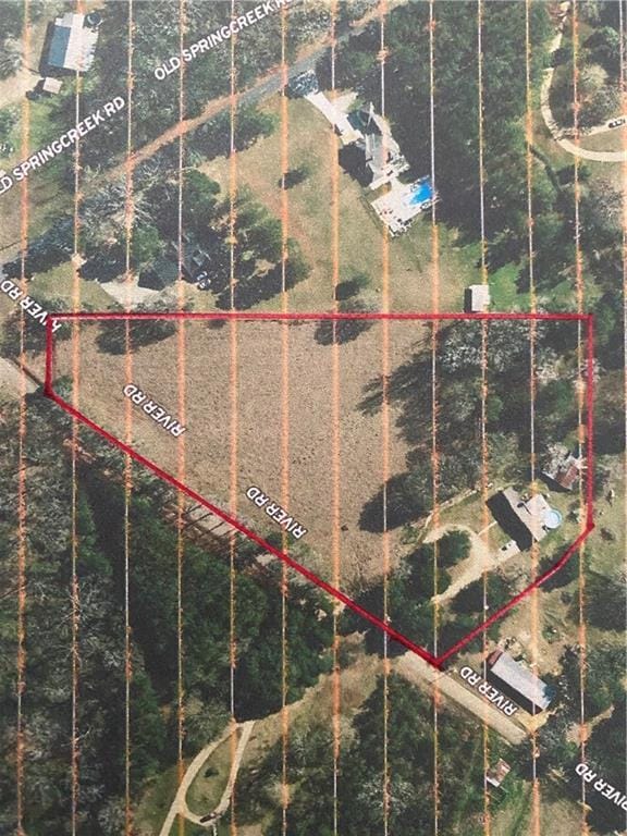 74258 N River Rd, Kentwood, LA 70444 - aerial overview of property's location featuring property parcel outlined