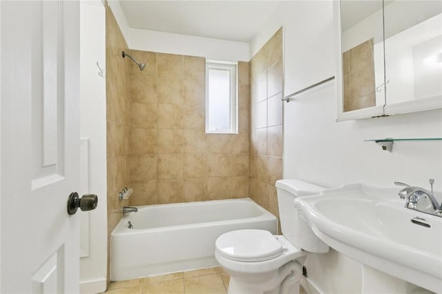 6501 Lafreniere St, Metairie, LA 70003 - bathroom featuring bathtub / shower combination and tile patterned floors