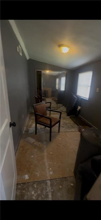 2006 Clouet St, New Orleans, LA 70117 - living area featuring lofted ceiling