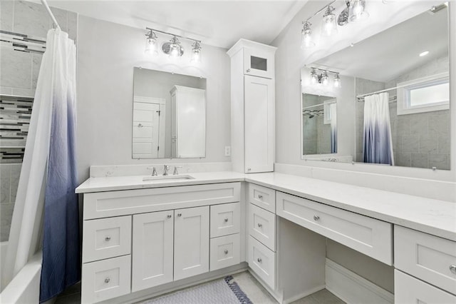 4532-34 Chestnut St, New Orleans, LA 70115 - full bath with vanity and shower / tub combo with curtain