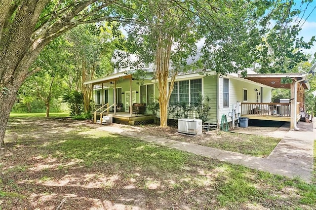 19632 Carol Morgan Rd, Franklinton, LA 70438 - view of front of property featuring covered porch and a wooden deck