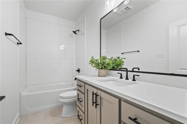 1169 Fox Sparrow Loop, Madisonville, LA 70447 - full bath with vanity, tile patterned floors, and washtub / shower combination