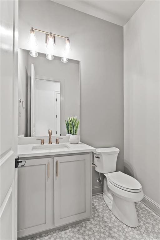 4141 Endor Loop, Mandeville, LA 70448 - half bath with vanity and tile patterned floors