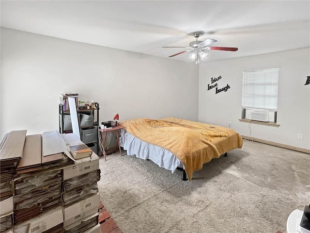 2411 Jay St, Slidell, LA 70460 - carpeted bedroom featuring cooling unit and ceiling fan