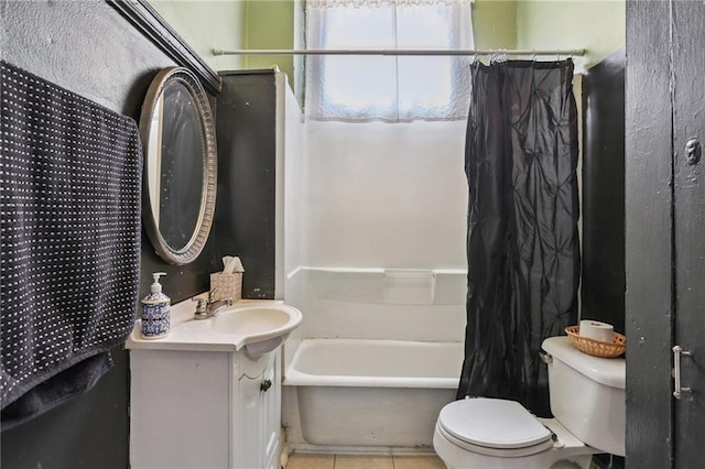 820-22 N Salcedo St, New Orleans, LA 70119 - full bathroom with vanity, shower / bath combo, and tile patterned flooring