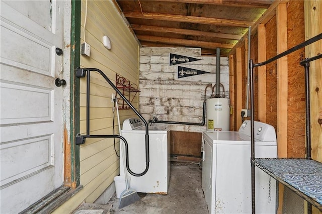 820-22 N Salcedo St, New Orleans, LA 70119 - laundry area with gas water heater and washer and clothes dryer