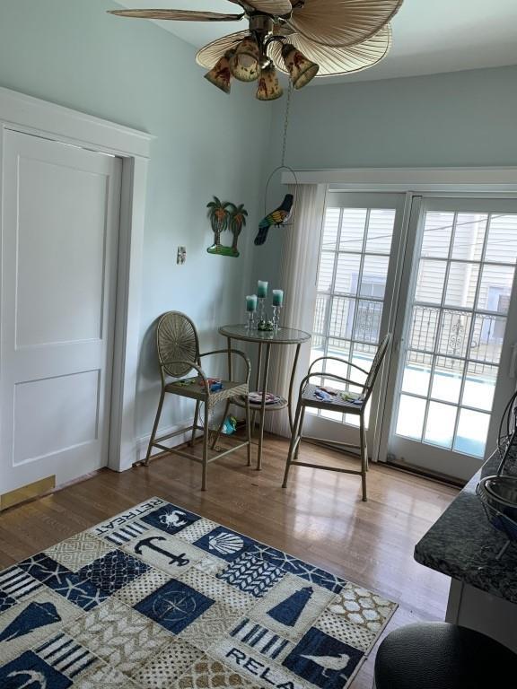 2527 Calhoun St, New Orleans, LA 70118 - living area with plenty of natural light, ceiling fan, and light wood-type flooring