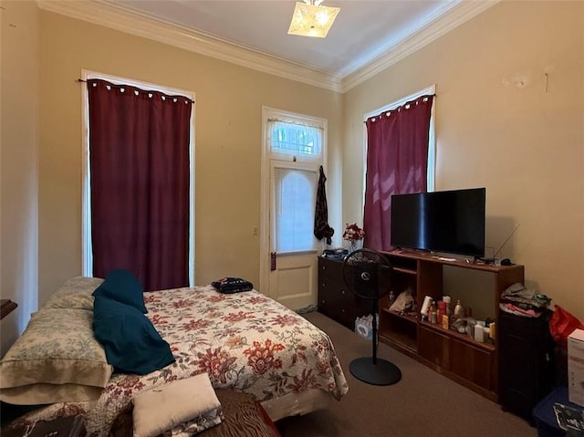 223335 Baronne St, New Orleans, LA 70113 - carpeted bedroom with ornamental molding