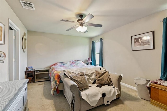 17126 Beacon St, Ponchatoula, LA 70454 - bedroom featuring light colored carpet and a ceiling fan