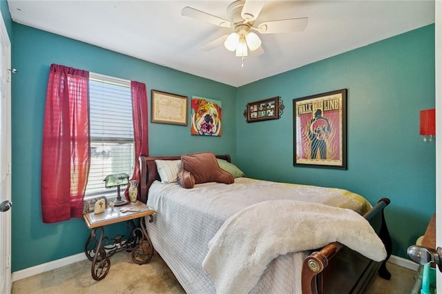17126 Beacon St, Ponchatoula, LA 70454 - carpeted bedroom with baseboards and a ceiling fan