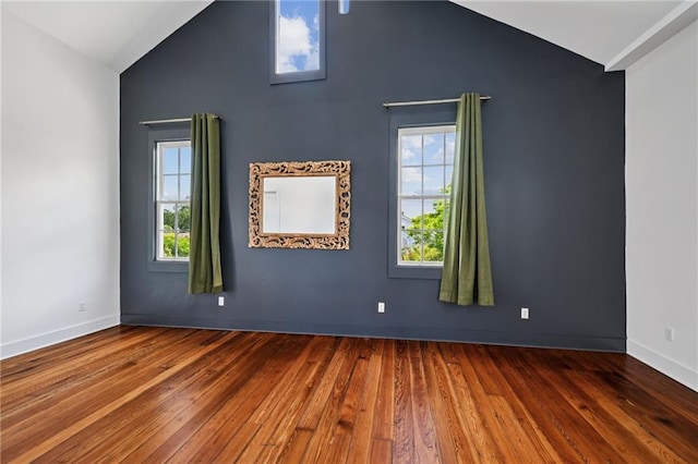 332 Olivier St, New Orleans, LA 70114 - unfurnished room with hardwood / wood-style flooring and high vaulted ceiling