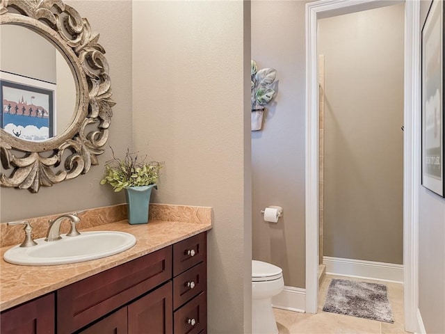 242 Douglas Dr, New Orleans, LA 70123 - full bathroom featuring vanity, tile patterned flooring, and a shower stall