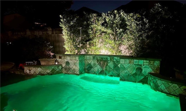 242 Douglas Dr, New Orleans, LA 70123 - view of pool at night