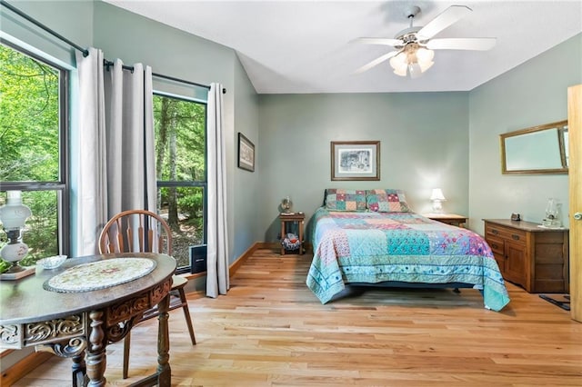 81011 Bob Baxter Rd, Bush, LA 70431 - bedroom with light wood-type flooring and ceiling fan