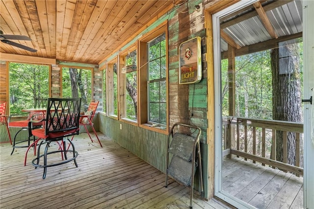 81011 Bob Baxter Rd, Bush, LA 70431 - sunroom featuring a ceiling fan and plenty of natural light