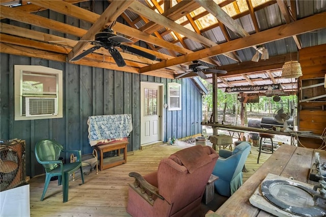 81011 Bob Baxter Rd, Bush, LA 70431 - wooden terrace with a ceiling fan