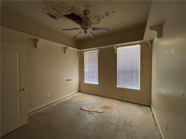 72075 Gum St, Abita Springs, LA 70420 - spare room featuring ceiling fan and unfinished concrete flooring