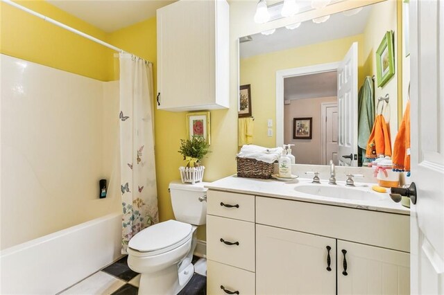 57 Beverly Garden Dr, Metairie, LA 70001 - full bath with vanity and shower / bath combo with shower curtain