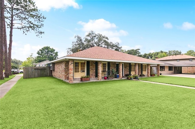 1369 Holiday Pl, New Orleans, LA 70114 - ranch-style home featuring covered porch and brick siding