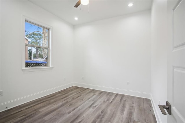 1916 Roosevelt Blvd, Kenner, LA 70062 - unfurnished room featuring wood finished floors, ceiling fan, and recessed lighting