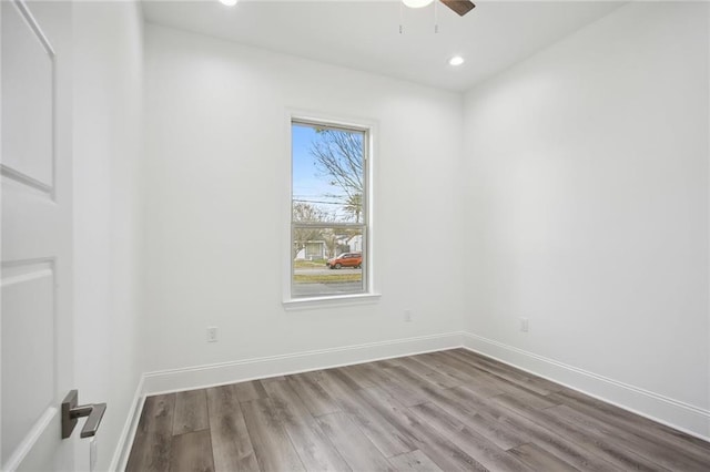 1916 Roosevelt Blvd, Kenner, LA 70062 - empty room featuring wood finished floors, a ceiling fan, and recessed lighting