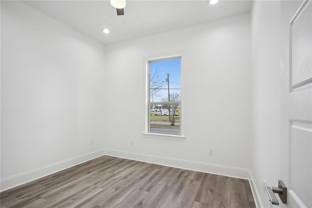 1916 Roosevelt Blvd, Kenner, LA 70062 - unfurnished room featuring wood finished floors, recessed lighting, and ceiling fan