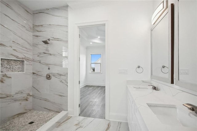 1916 Roosevelt Blvd, Kenner, LA 70062 - full bath featuring a marble finish shower and double vanity