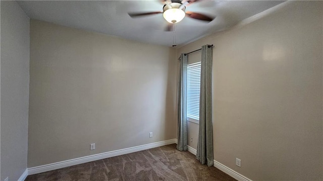 181 Latigue Rd, Avondale, LA 70094 - spare room with ceiling fan and dark colored carpet