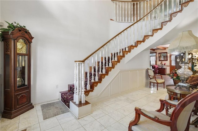 60222 N Bell Rd, Amite, LA 70422 - stairs featuring a high ceiling