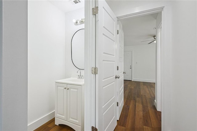 3304 Metropolitan St, New Orleans, LA 70126 - hallway with dark wood-type flooring
