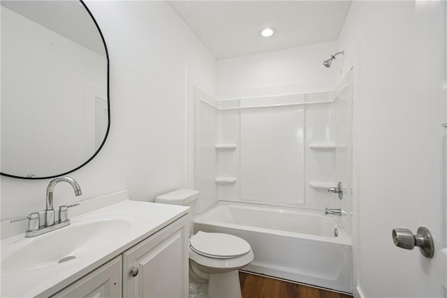 3304 Metropolitan St, New Orleans, LA 70126 - full bathroom featuring vanity, wood finished floors, and bathtub / shower combination