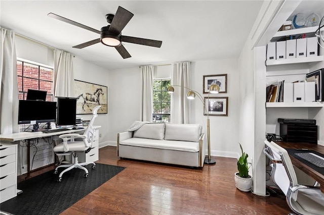 212 Ranger Pl, Slidell, LA 70458 - office featuring wood finished floors and ceiling fan