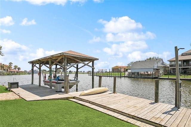 212 Ranger Pl, Slidell, LA 70458 - dock with a water view and a lawn