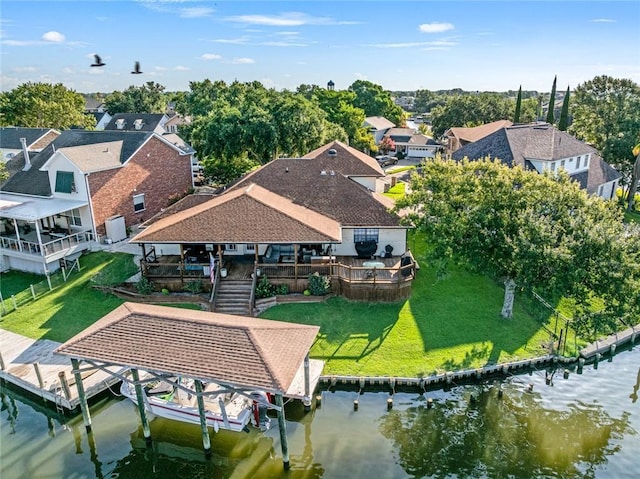 212 Ranger Pl, Slidell, LA 70458 - aerial perspective of suburban area featuring a nearby body of water
