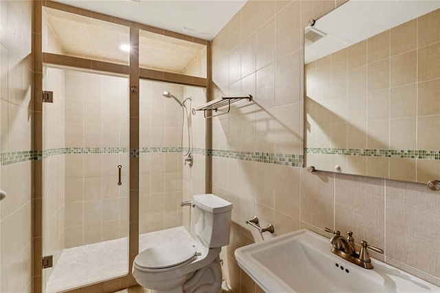 3813 N Arnoult Rd, Metairie, LA 70002 - full bath featuring tile walls, a shower stall, and backsplash