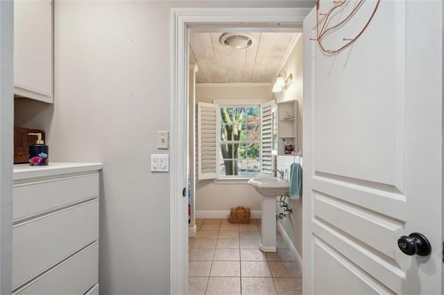 266 Wpa Rd, Ms, MS 39459 - bathroom featuring ornamental molding and tile patterned floors