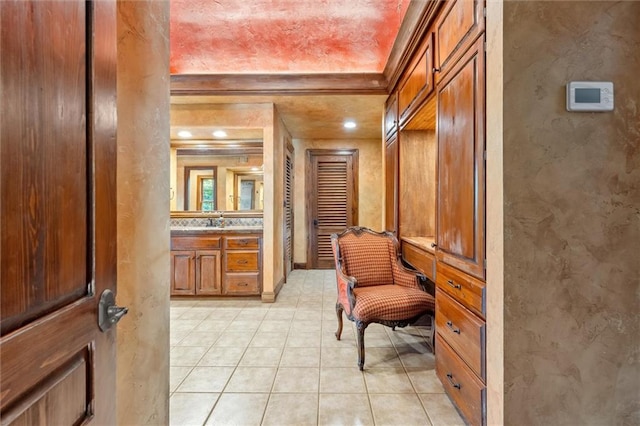 266 Wpa Rd, Ms, MS 39459 - bathroom featuring vanity, tile patterned flooring, and recessed lighting