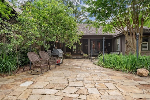 266 Wpa Rd, Ms, MS 39459 - view of patio / terrace with french doors and grilling area