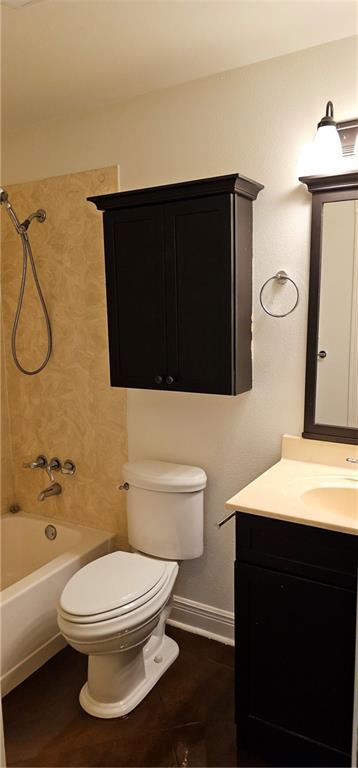 2641 Long Branch Dr, Marrero, LA 70072 - full bathroom featuring vanity and washtub / shower combination