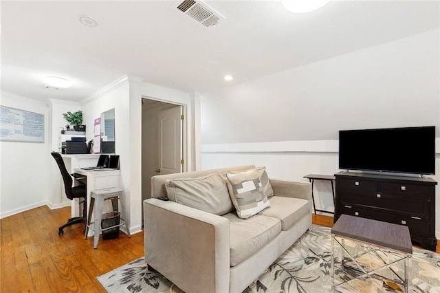 1801 Adams St, New Orleans, LA 70118 - living room with a desk and wood finished floors