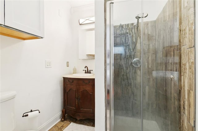 1801 Adams St, New Orleans, LA 70118 - bathroom with vanity, a stall shower, and tile patterned floors