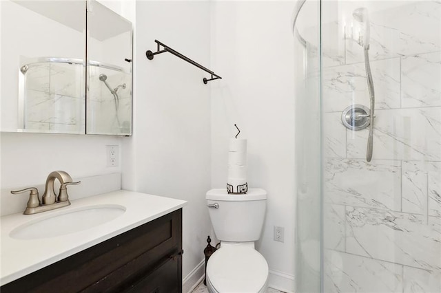 1801 Adams St, New Orleans, LA 70118 - full bath with a marble finish shower and vanity